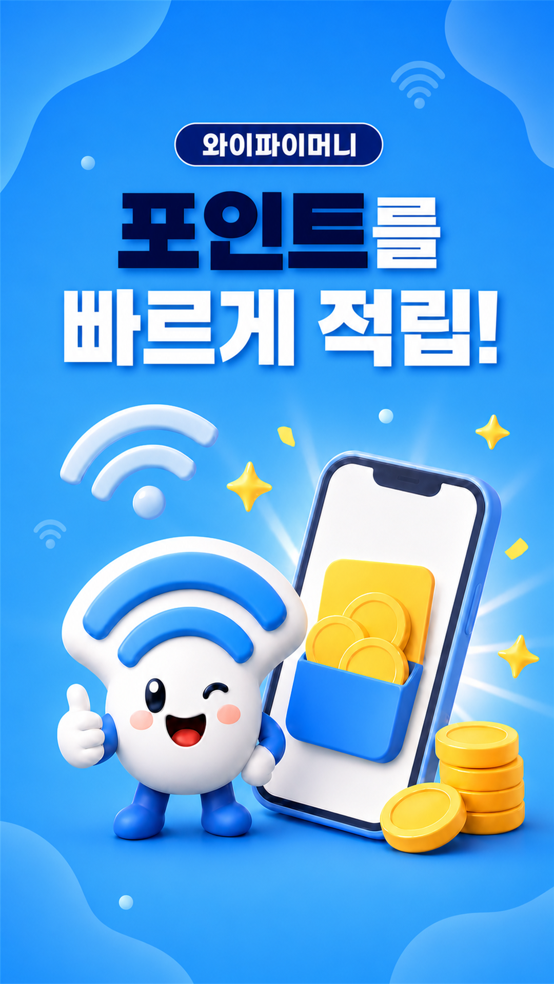 포인트를 빠르게 적립하는 와이파이머니 소개 화면